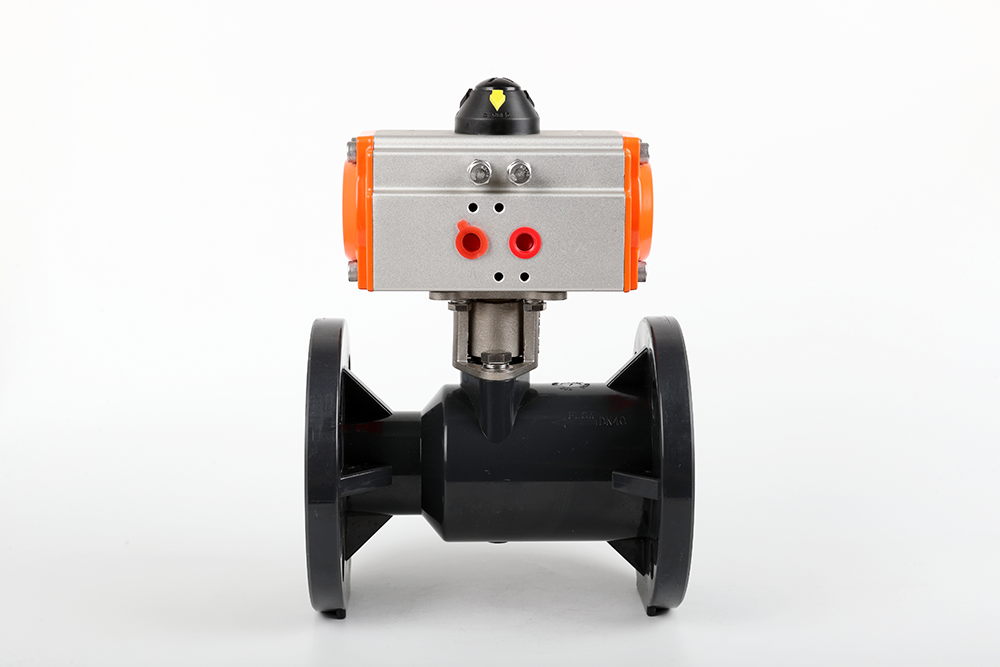 石龙气动法兰一体球阀